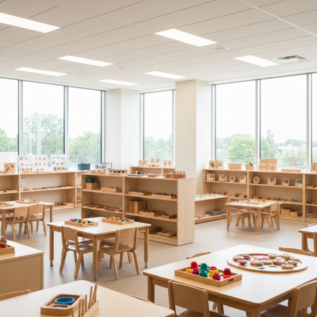 Salon de clases moderno y equipado